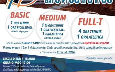 Summer camp centro estivo tennis TC Settimo Torinese